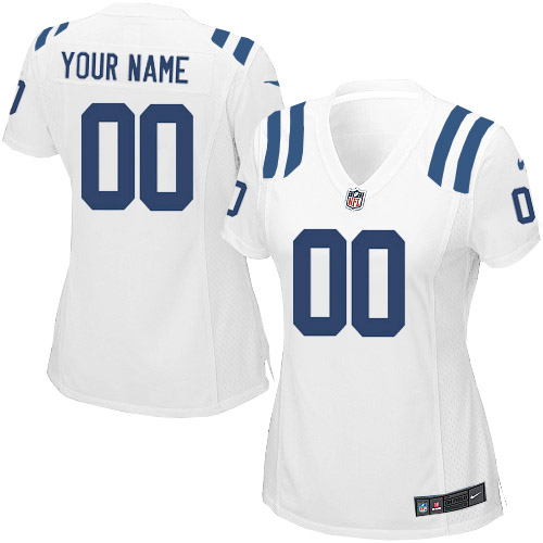 Nike Indianapolis Colts Customized White Stitched Women's NFL Jersey